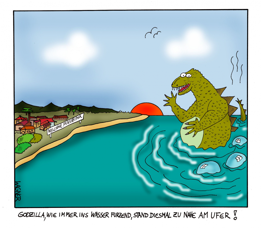 Cartoon: Zu nahe am Ufer 1