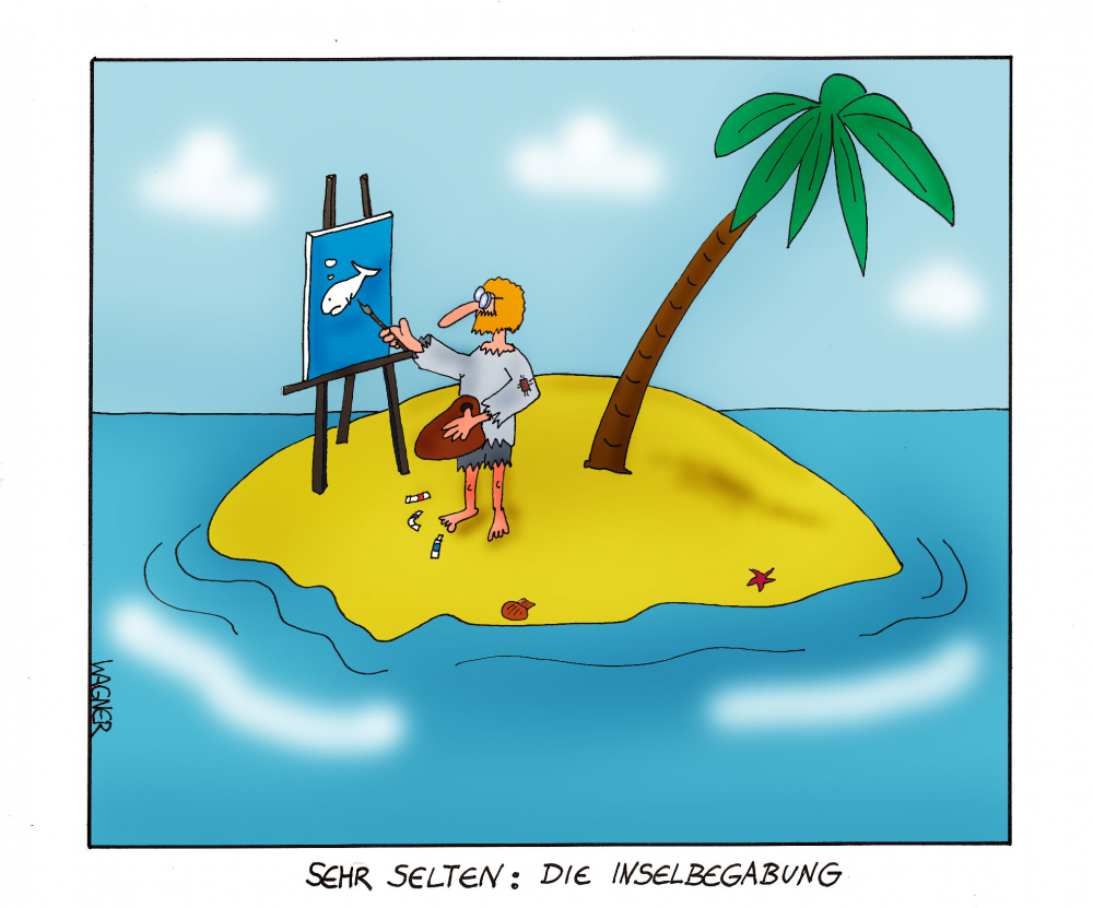 Cartoon: Inselbegabung 1