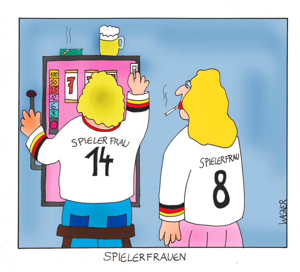 Cartoon: Spielerfrauen 1