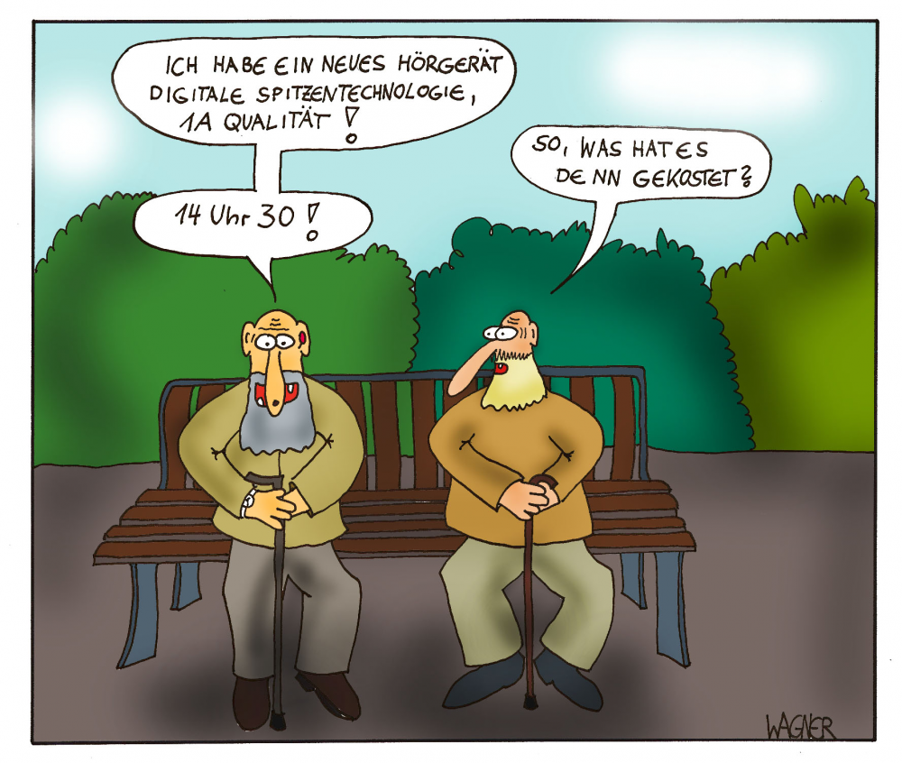 Cartoon: Auf der Parkbank 1