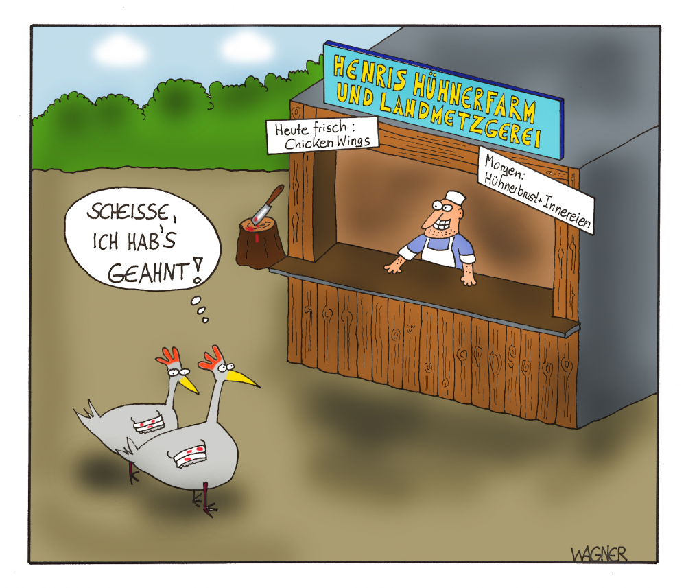 Cartoon: Landmetzgerei 1