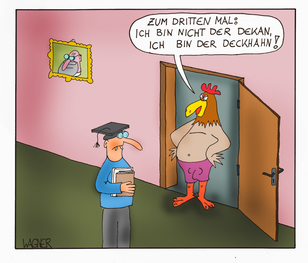 Cartoon: An der Uni 1