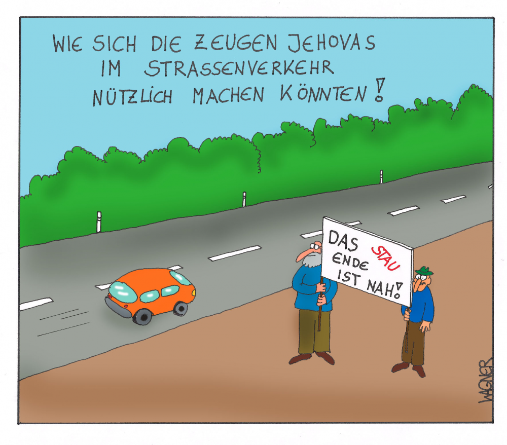 Cartoon: An der Straße 1