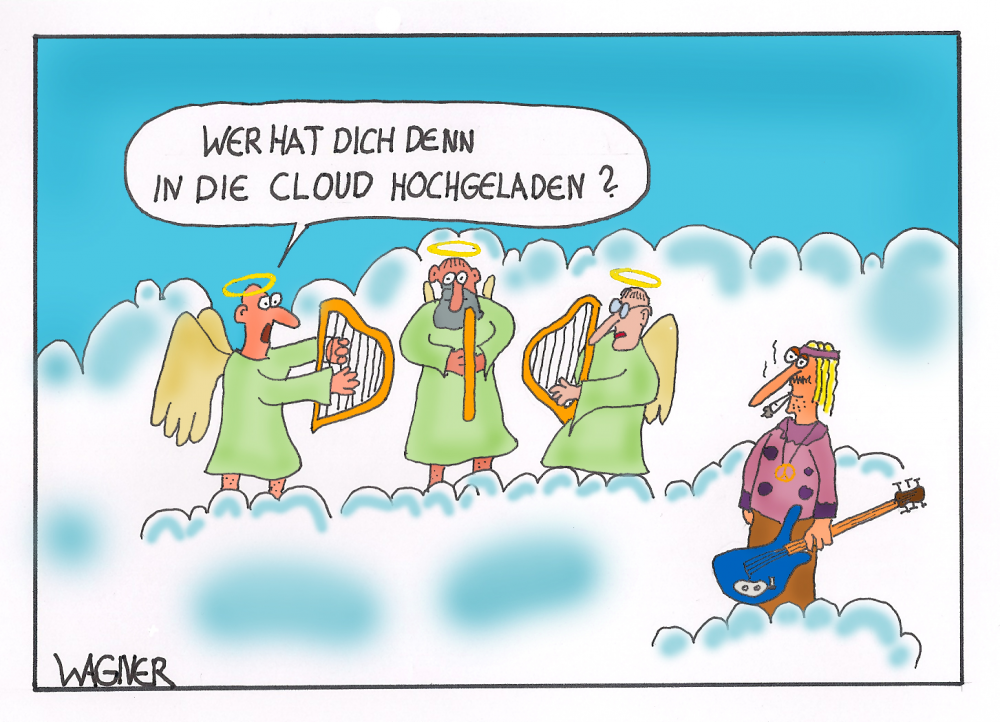 Cartoon: Über den Wolken 1