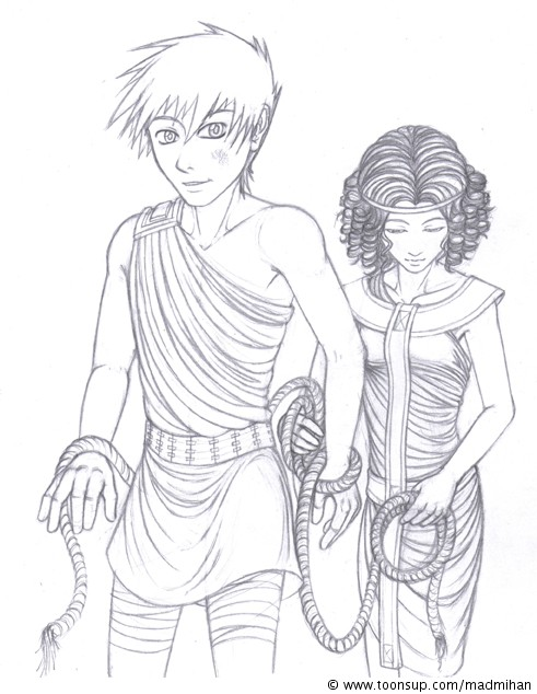 Illustration: Pylades und Iphigenie 1