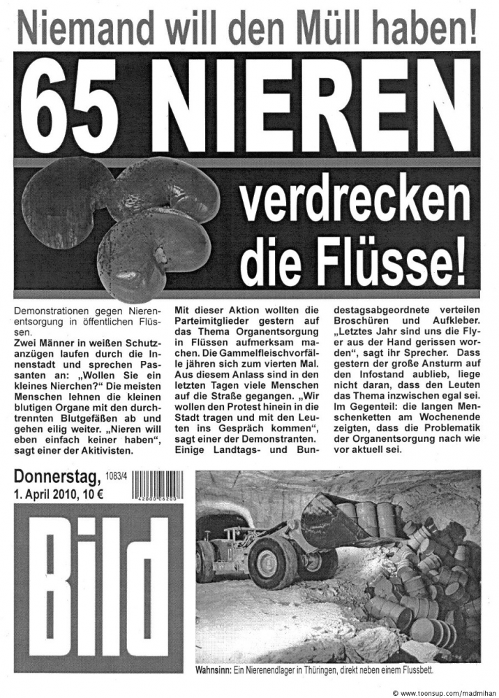 Concept Art / Character Design: 65 Nieren! (BILD-Satire) 1