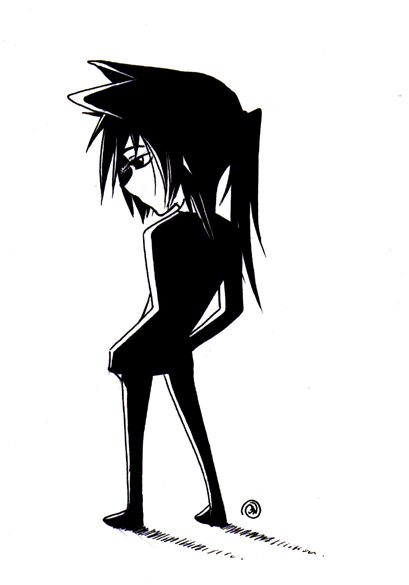 Illustration: Black Kitten 1