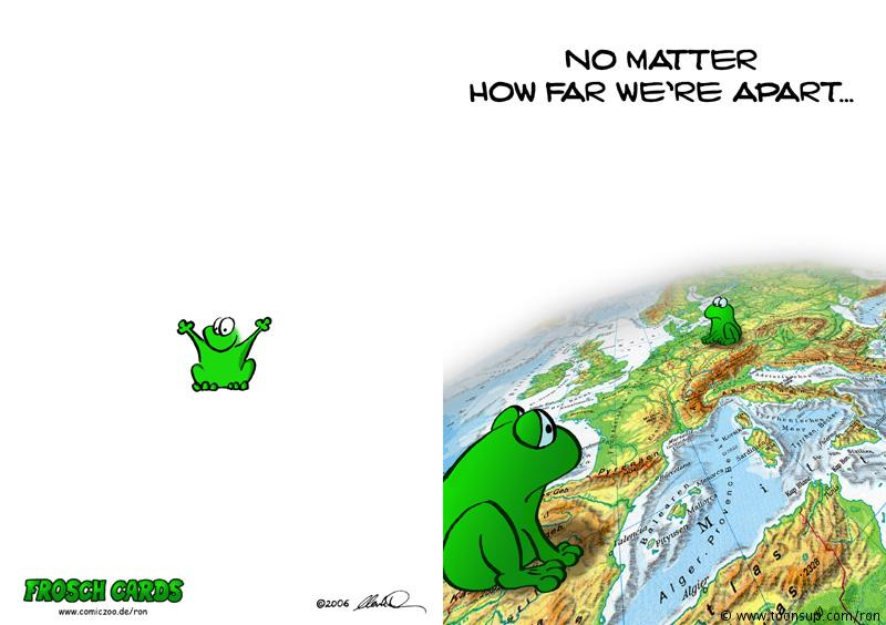 Illustration: Frogs - Far Apart (Grußkarte) 1