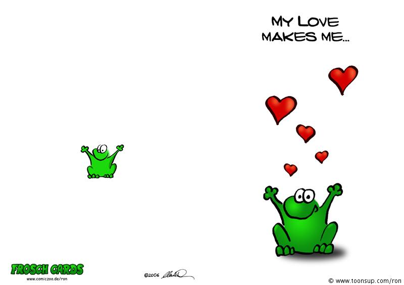 Illustration: Frogs - Love (Grußkarte) 1