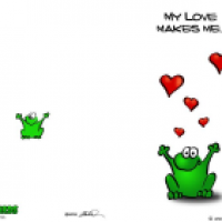 Frogs - Love (Grußkarte)