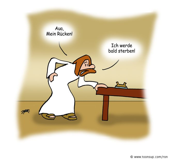 Cartoon: Kreuzschmerzen - geschwedet 1