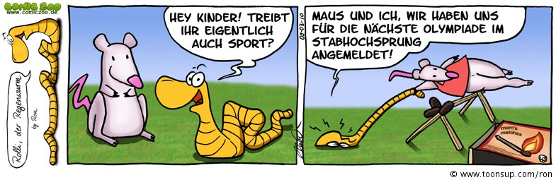 Comic: Rolli - Stabhochsprung 1