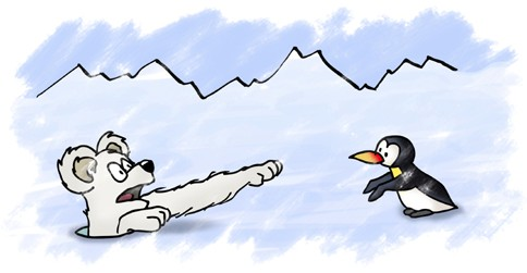 Illustration: Der Eisbär und der Pinguin 2