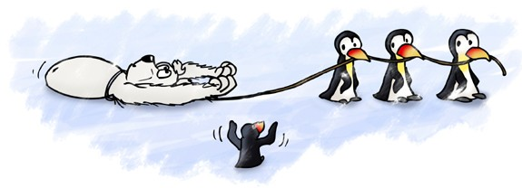 Illustration: Der Eisbär und der Pinguin 3
