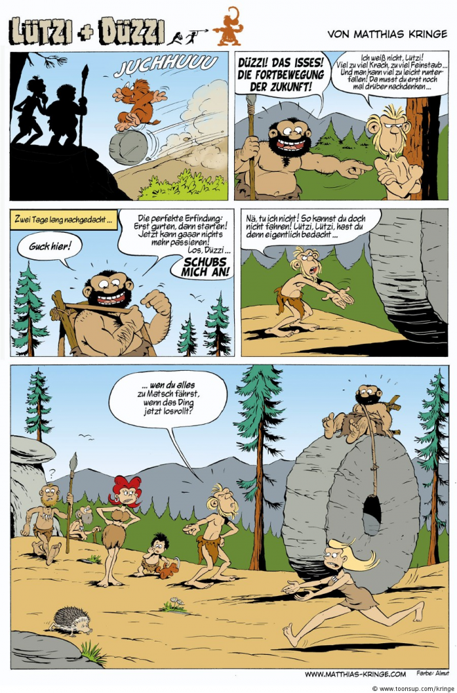 Comic: Lützi und Düzzi: Erst gurten, dann starten 1