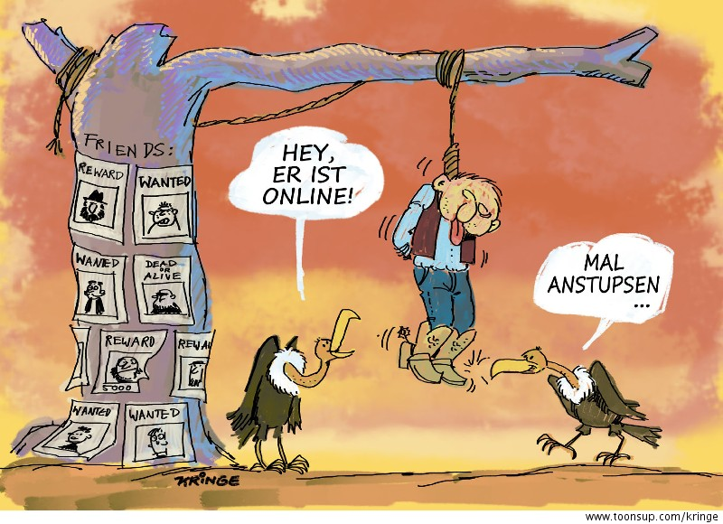 Cartoon: Anstupsen! 1
