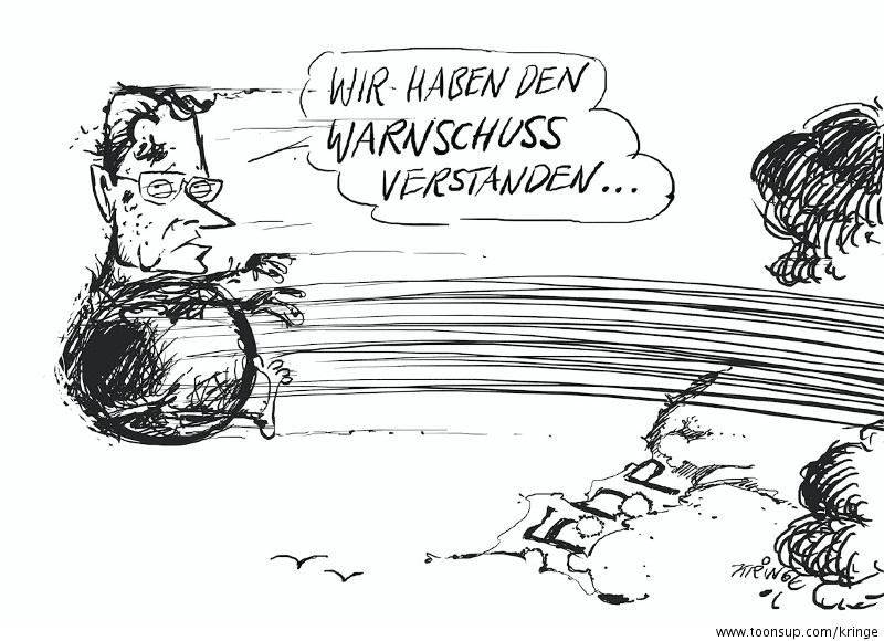 Cartoon: Warnschuss 1