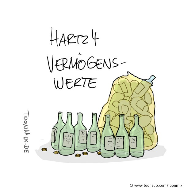 Cartoon: Hartz 4 Vermögenswerte 1
