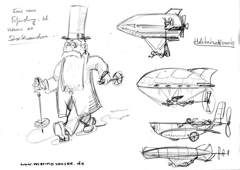 Concept Art / Character Design: Professor Wienheimers neueste Erfindung 1