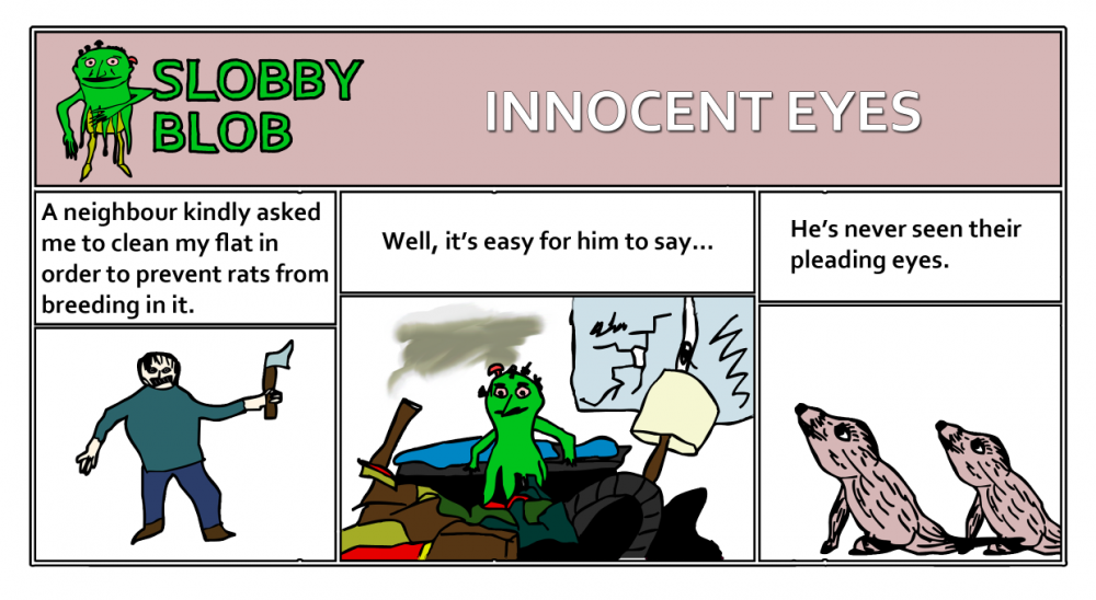 Cartoon: Slobby Blob - Innocent Eyes 1
