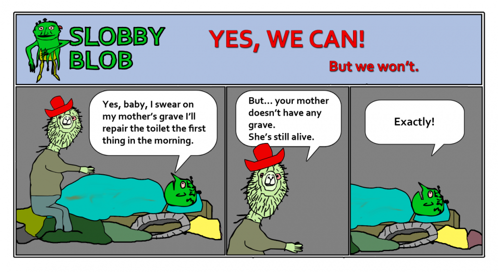 Cartoon: Slobby Blob - Yes, we can! 1