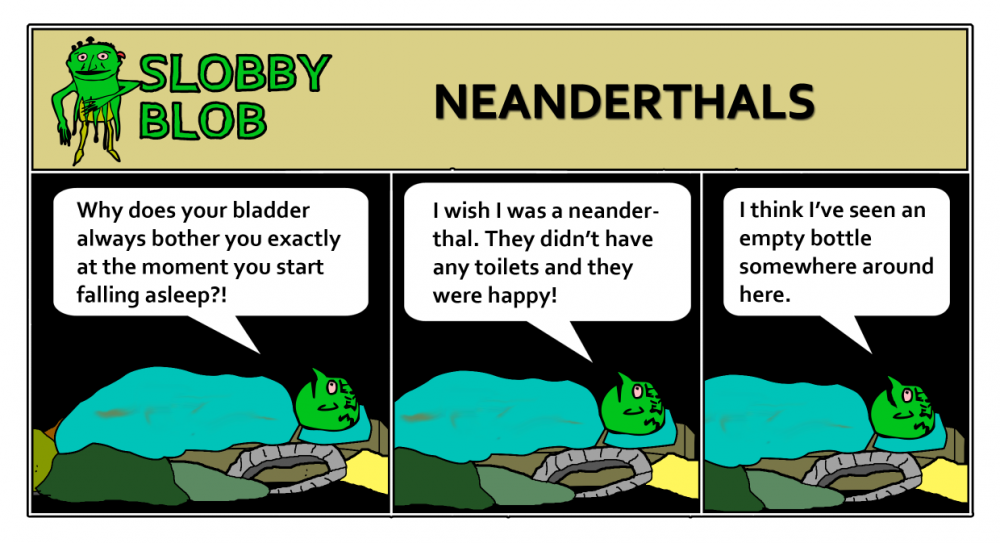 Cartoon: Slobby Blob - Neanderthals 1