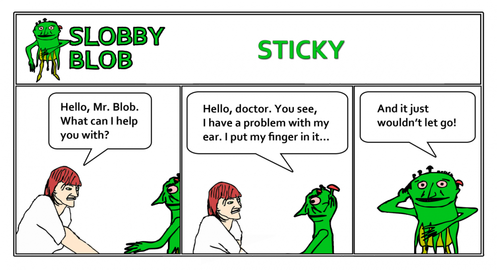 Cartoon: Slobby Blob - Sticky 1
