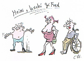 Cartoon: Heini,Uschi&Fred 1
