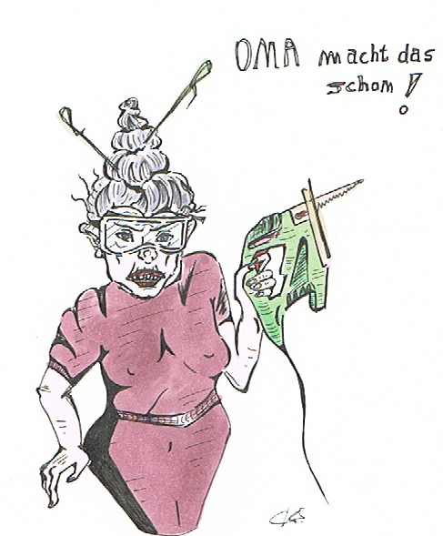Illustration: Oma macht das schon ! 1