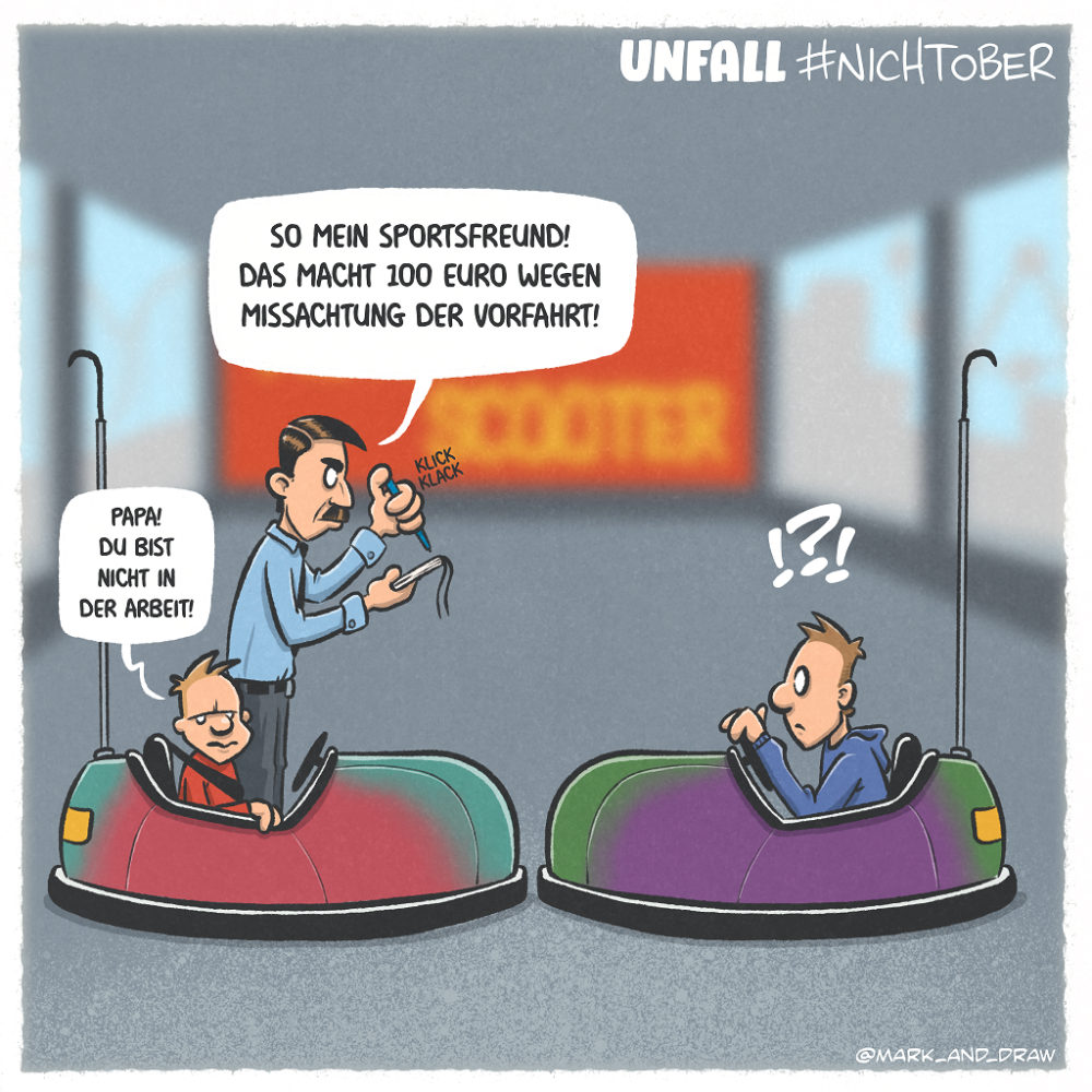 Cartoon: Unfall 1