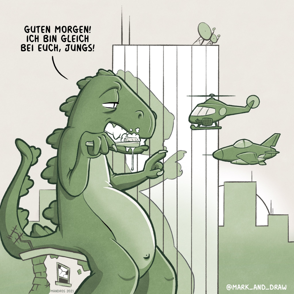 Cartoon: Godzilla vs. Paradontax 1