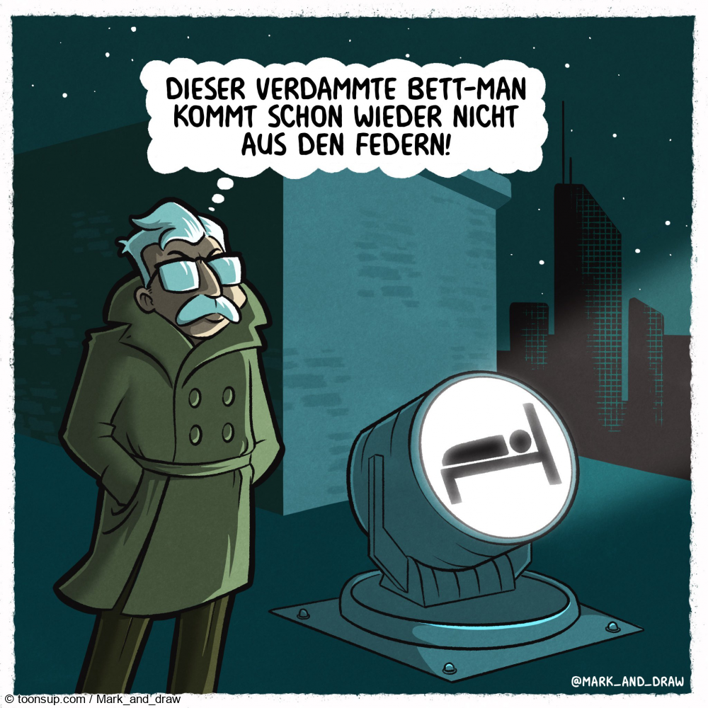 Cartoon: Bett Man 1