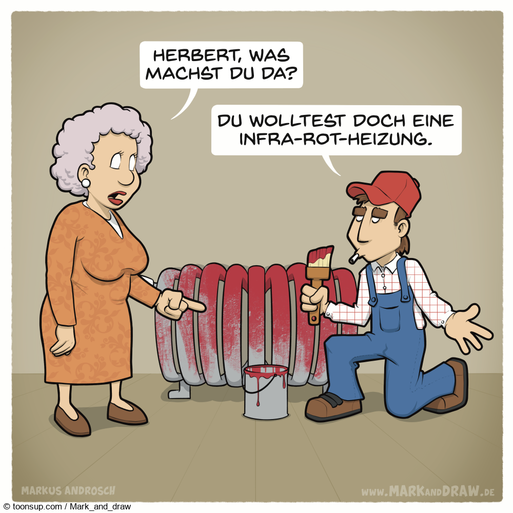 Cartoon: Infra-Rot-Heizung 1