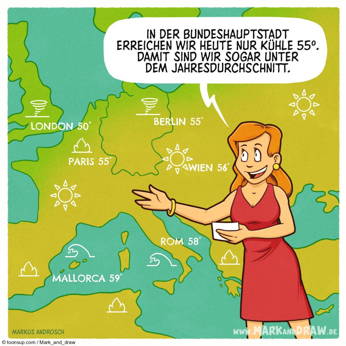 Cartoon: Überdurchschnittliche Wettervorhersage 1