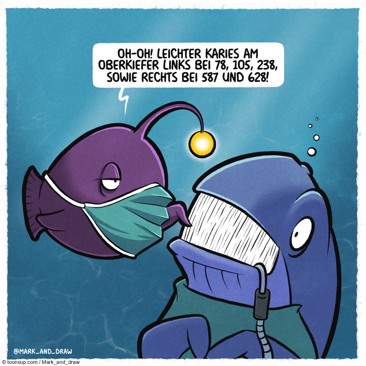 Cartoon: Zahnarzt in der Tiefsee 1