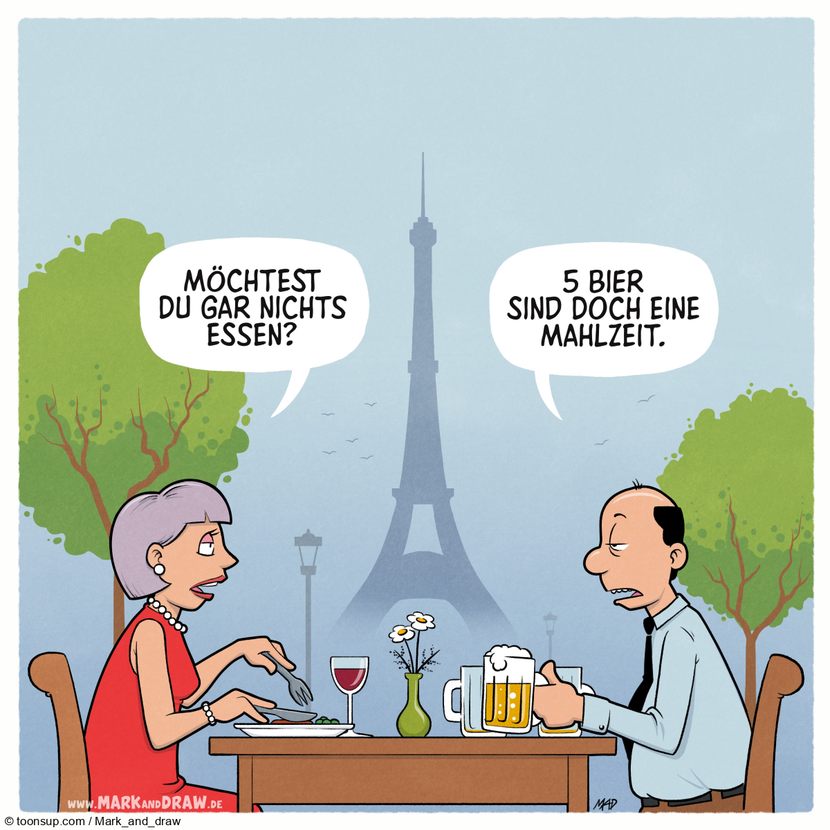 Cartoon: Trinken wie der König in Frankreich 1