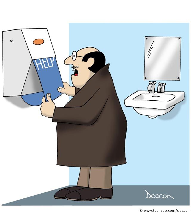 Cartoon: In the Washroom 1