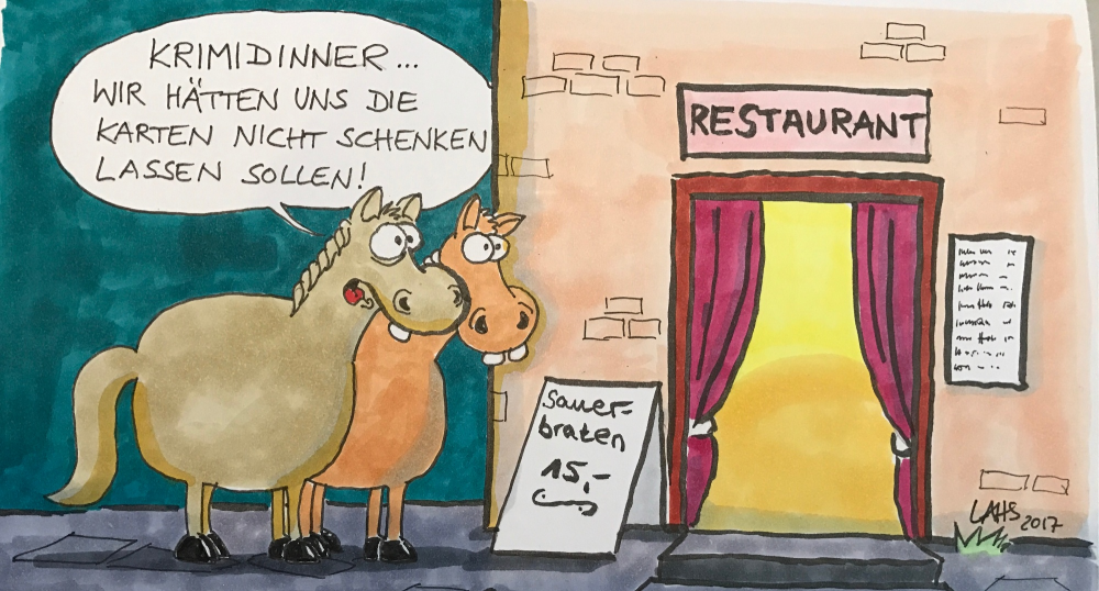 Cartoon: Krimidinner 1