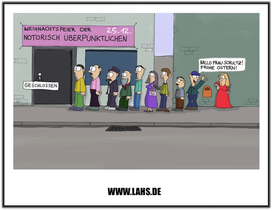 Cartoon: Überpünktlich 1