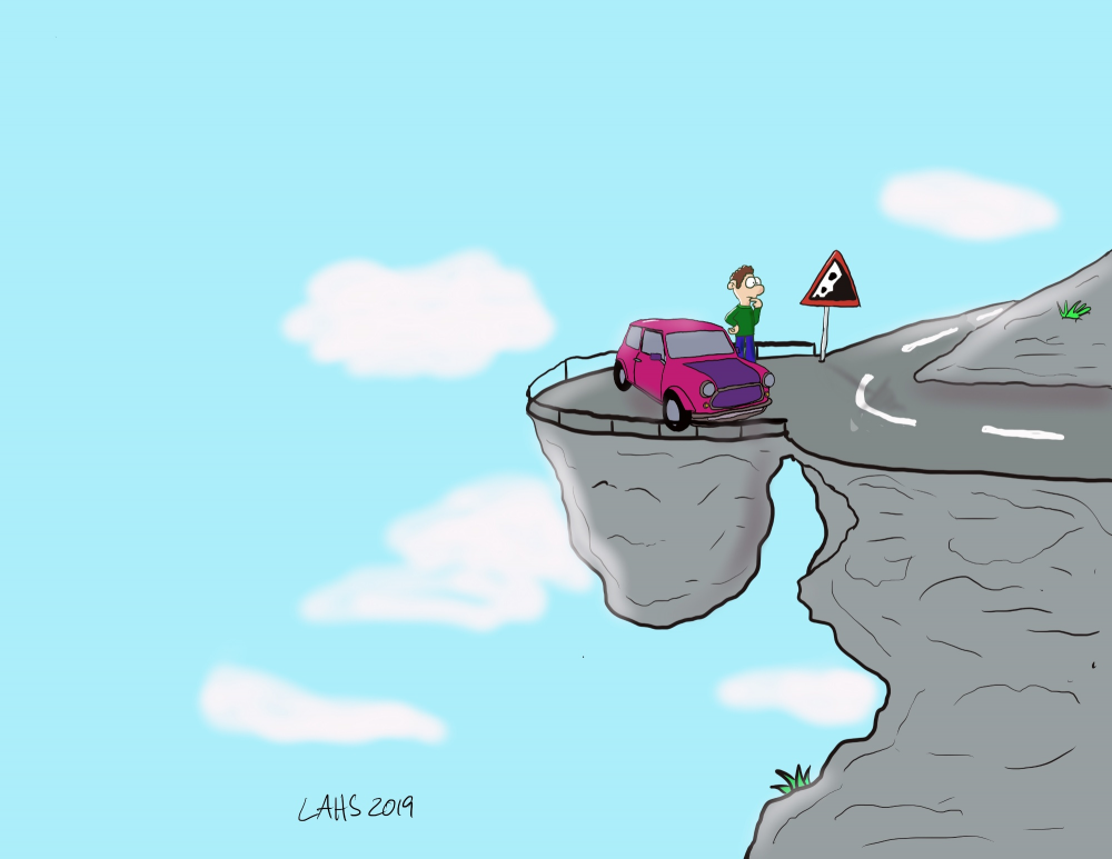 Cartoon: Steinschlag 1