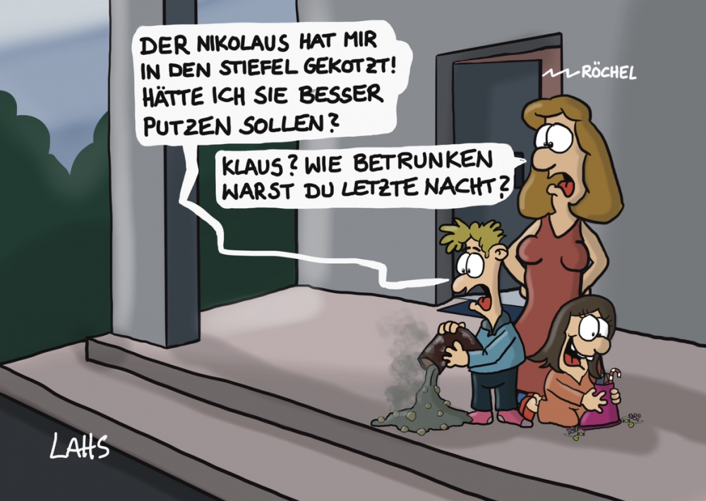 Cartoon: Upventskalender / Stiefel 1
