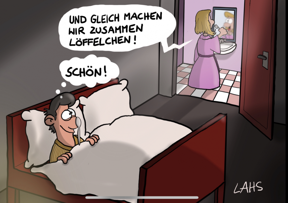 Cartoon: Wie man Männer glücklich macht 1