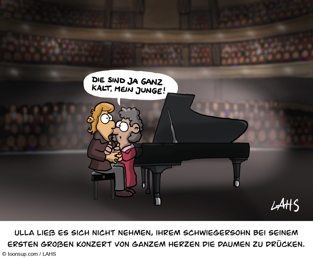Cartoon: Daumen drücken 1