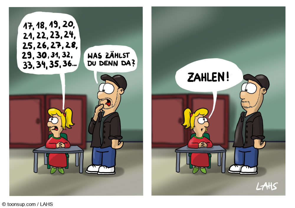Cartoon: Zahlen 1
