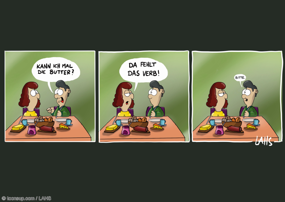Cartoon: Satzbau 1