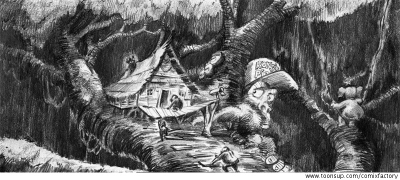 Illustration: Vorskizze für einen Tarzan-Comic 1