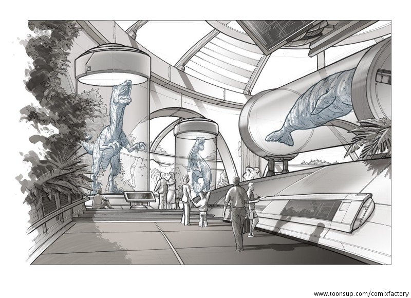 Concept Art / Character Design: Conceptillu für ein Museums-System 1