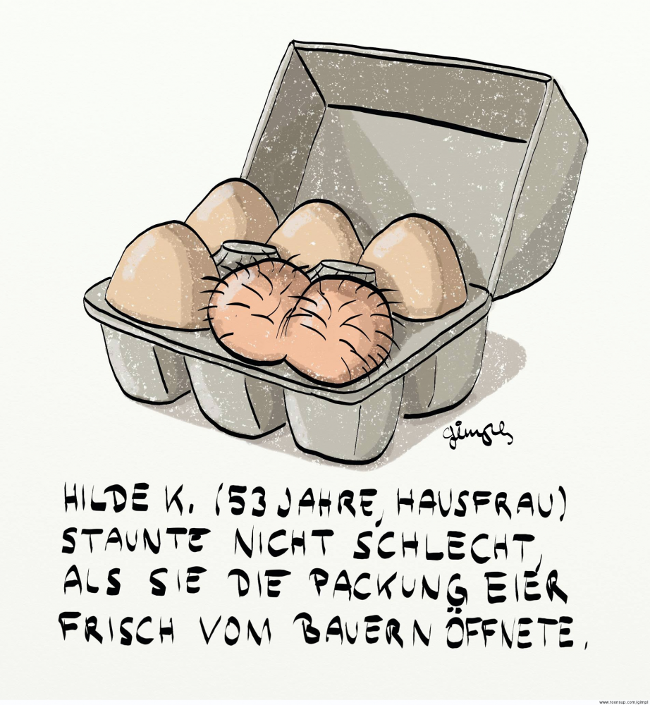 Cartoon: Eier frisch vom Bauern... 1