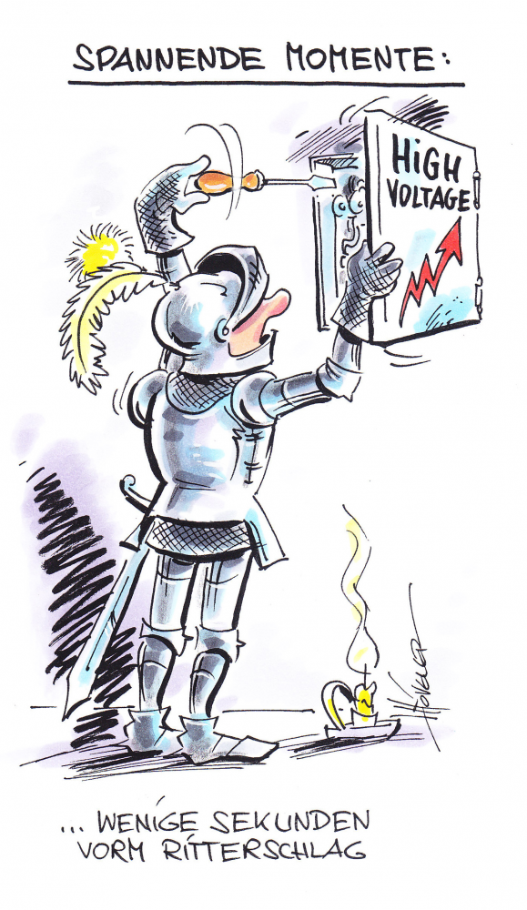 Cartoon: Ritterschlag 1