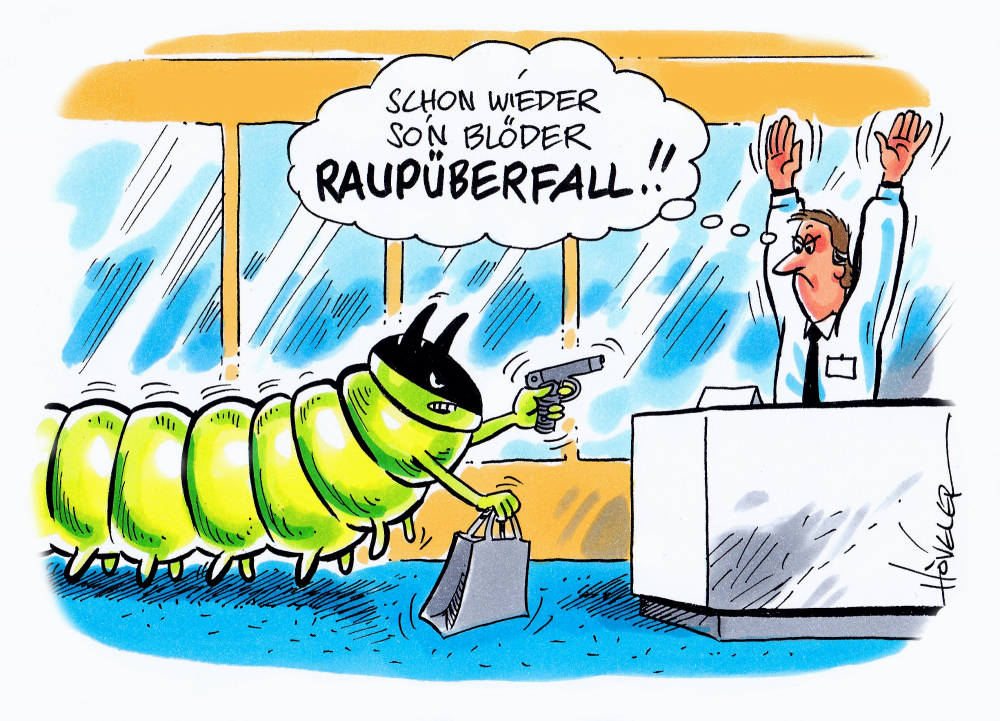 Cartoon: Raupüberfall 1